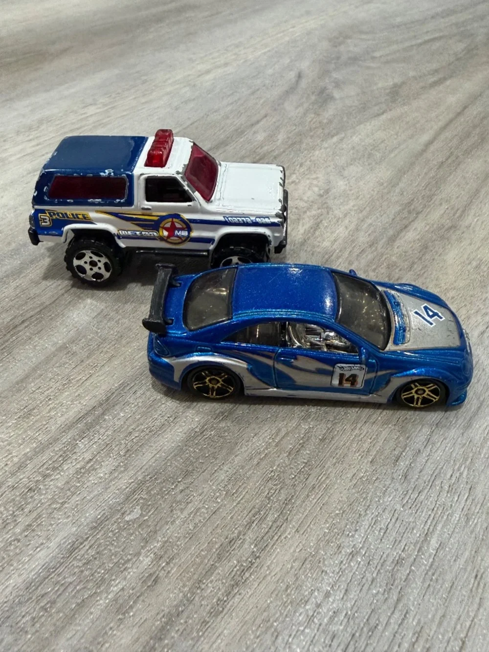 Hot Wheels Mercedes CLK DTM & Vintage Matchbox Police Blazer Diecast Lot